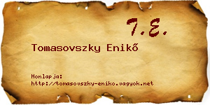 Tomasovszky Enikő névjegykártya